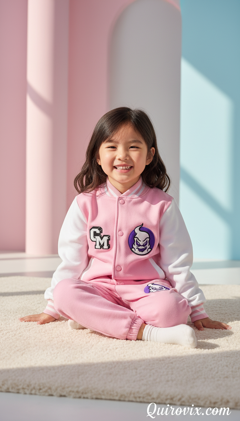 Conjunto Rosa Beisbolera y Pans Infantil Club Misterio Fede Vigevanni