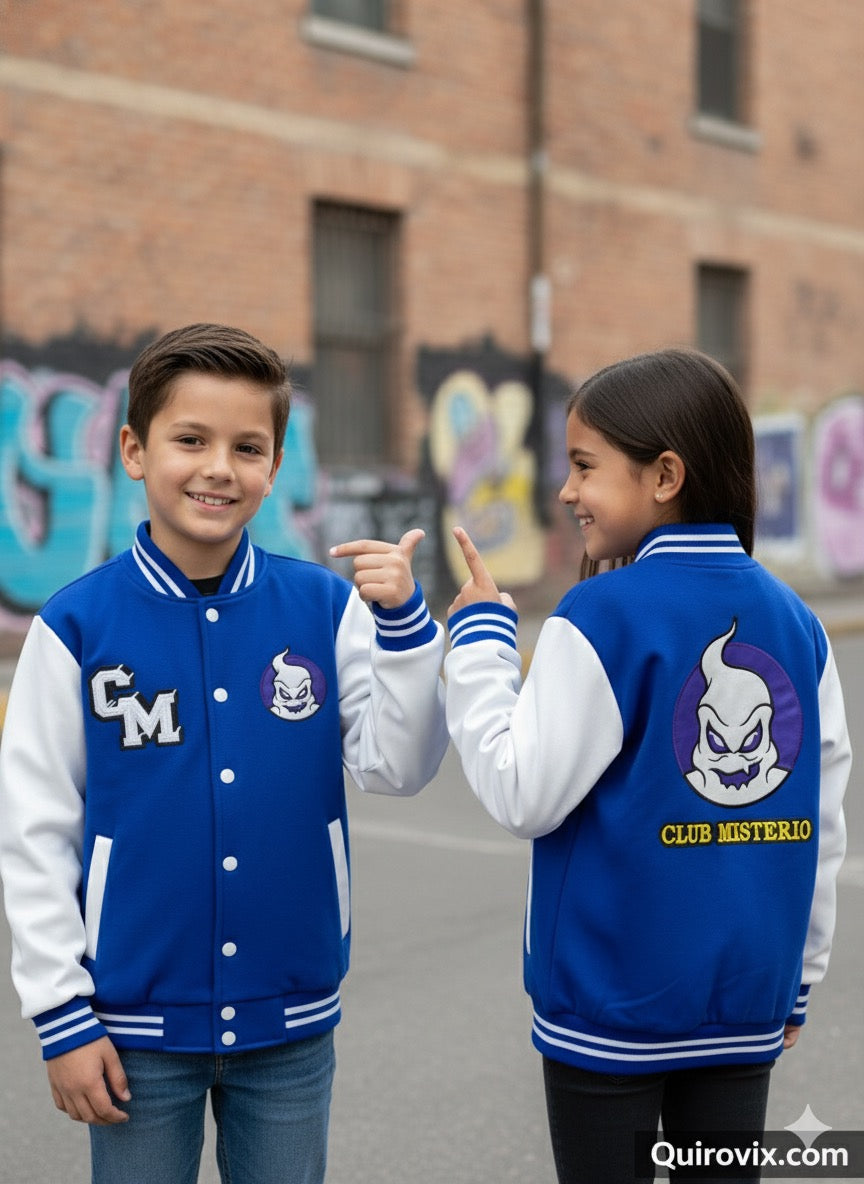 Chamarra Azul Bordada Club Misterio Fede Vigevani