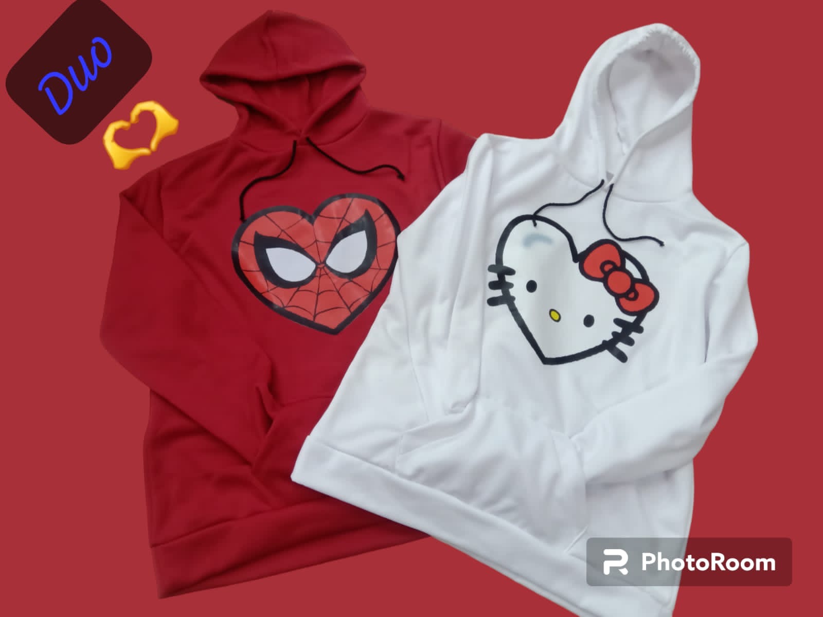 Spiderman y Hello Kitty Sudadera Dúo