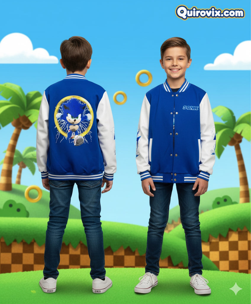 Chamarra Beisbolera Infantil y Juvenil Sonic