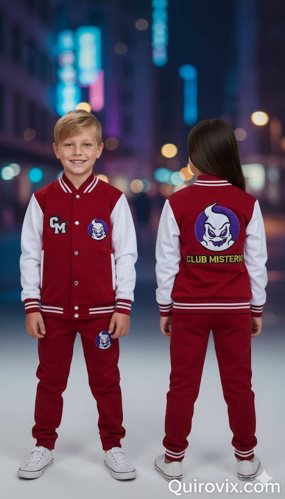 Conjunto Rojo Beisbolera y Pans Infantil Club Misterio Fede Vigevanni