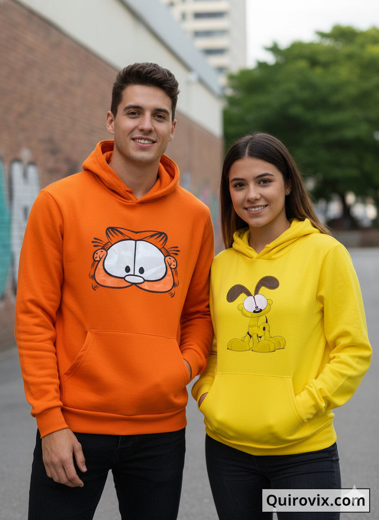 Sudaderas Dúo Parejas Garfield y Odie