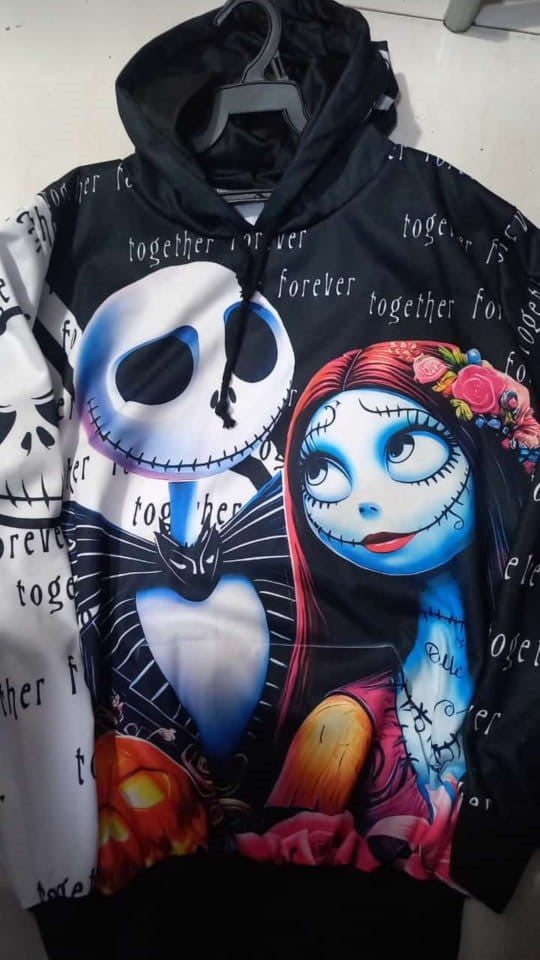 Sudadera Jack Skellington y Sally El Extraño Mundo de Jack