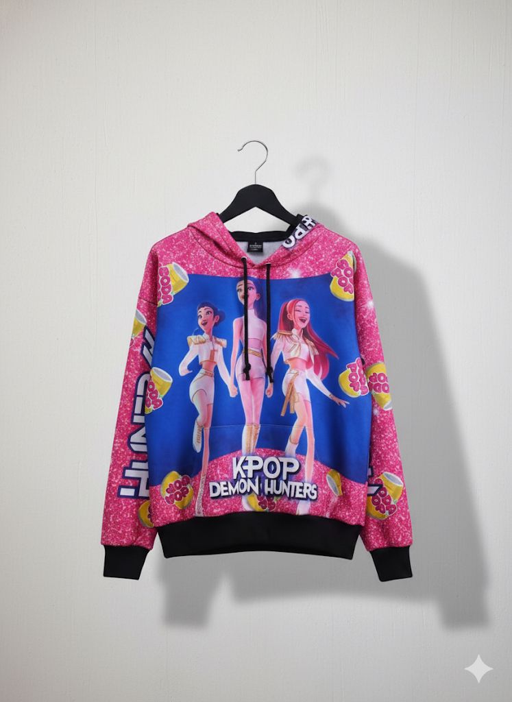 Sudadera Guerreras K-pop Huntrix Rosas