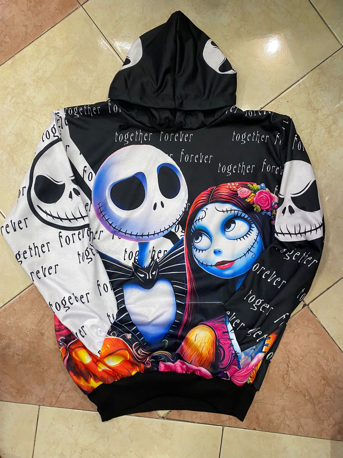 Sudadera Jack Skellington y Sally El Extraño Mundo de Jack